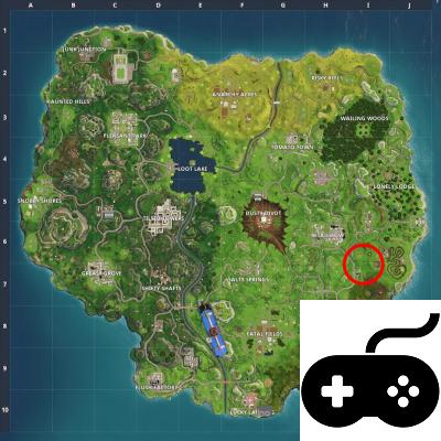 Fortnite: Challenge Search between a bear, a crater and a shipment of refrigerators, Week 8 Season 4