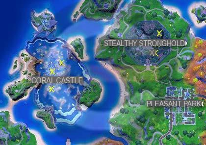 Steal a Relic from Stealthy Stronghold and Coral Castle - Week 12 Challenges - Fortnite Season 6 Chapter 2