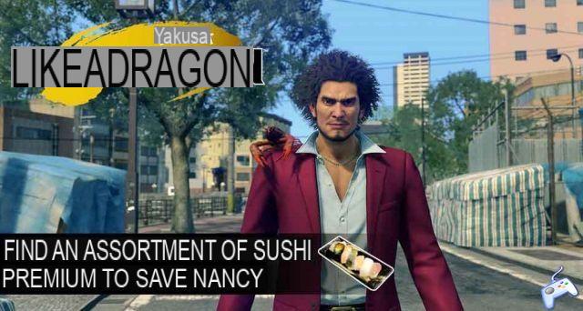 Yakuza Like A Dragon guide where to find Premium Sushi Assortment to save Crawfish Nancy