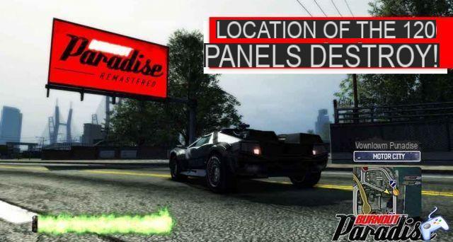 Guide Burnout Paradise Remastered location of the 120 panels to destroy