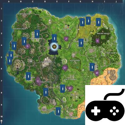 Challenge Ring the doorbell of a house where an opponent is in several games, Map of doorbells, Week 4 Season 6 Fortnite Battle Royale