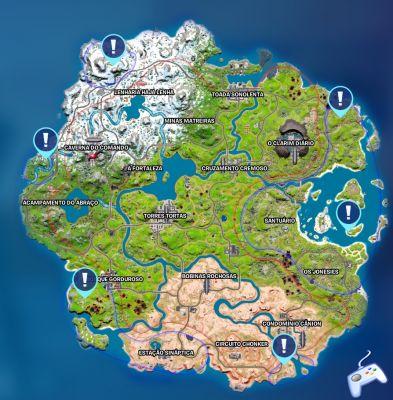 Fortnite: deliver a tank to a map of seven outpost locations