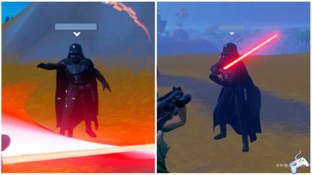 How to throw and block shots with a lightsaber in Fortnite