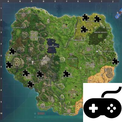 Challenge Find puzzle pieces in basements, Map of Puzzle Pieces, Week 10 Season 5