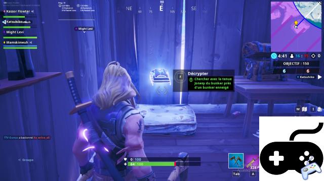Challenge Search with the Bunker Jonesy outfit near a snowy bunker: Decryption Challenges Chips